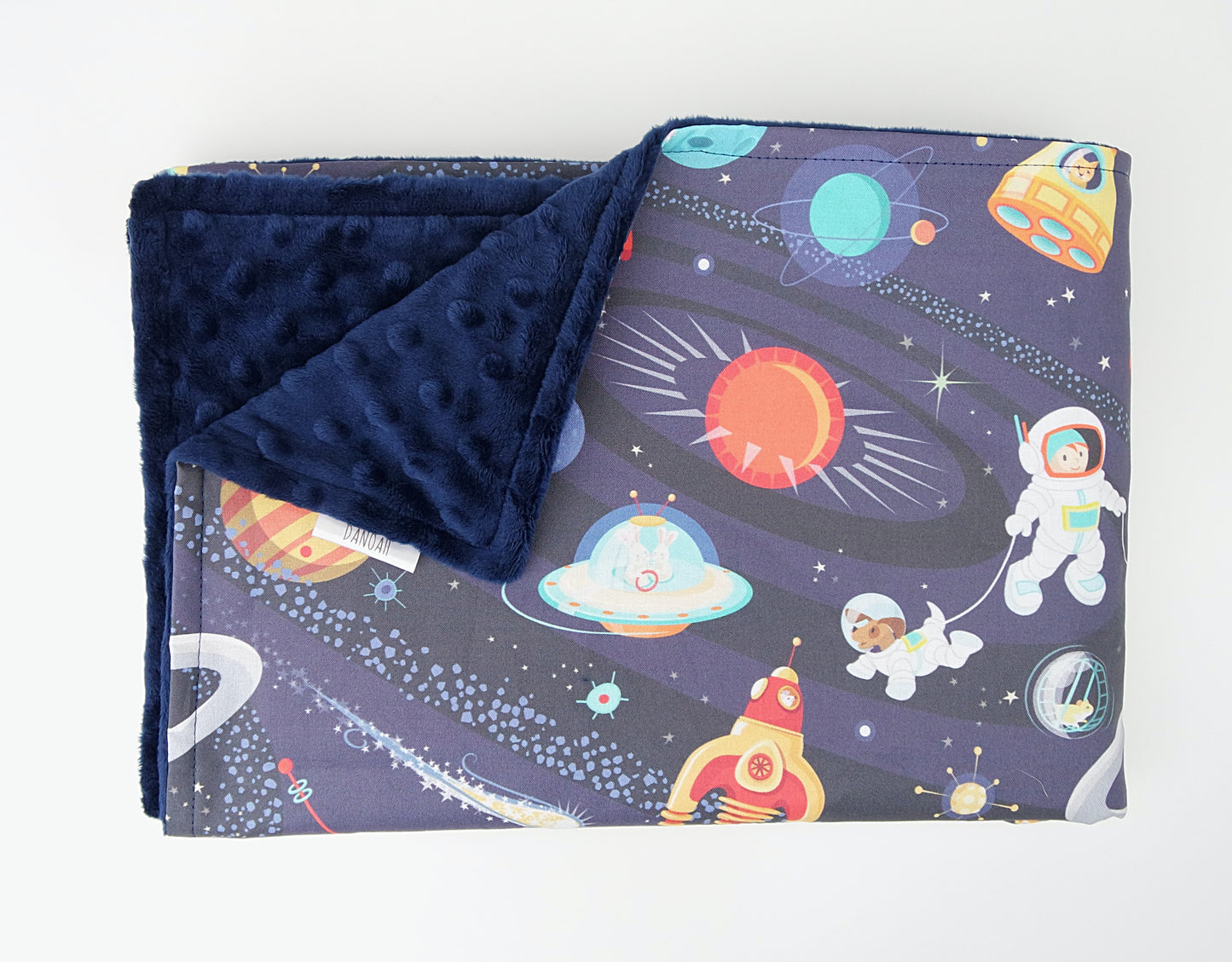 Planet Space Minky Baby Blanket