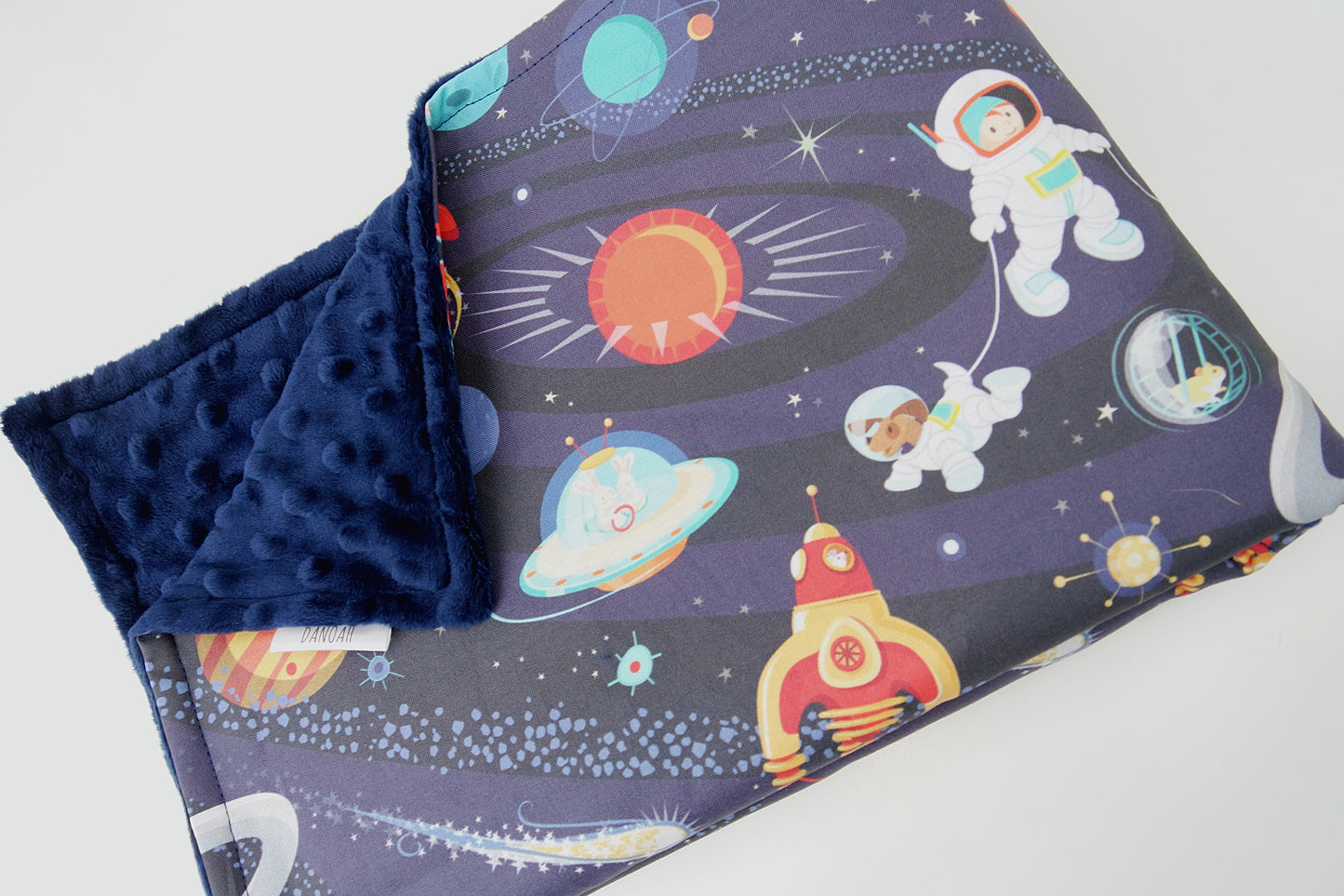 Planet Space Minky Baby Blanket