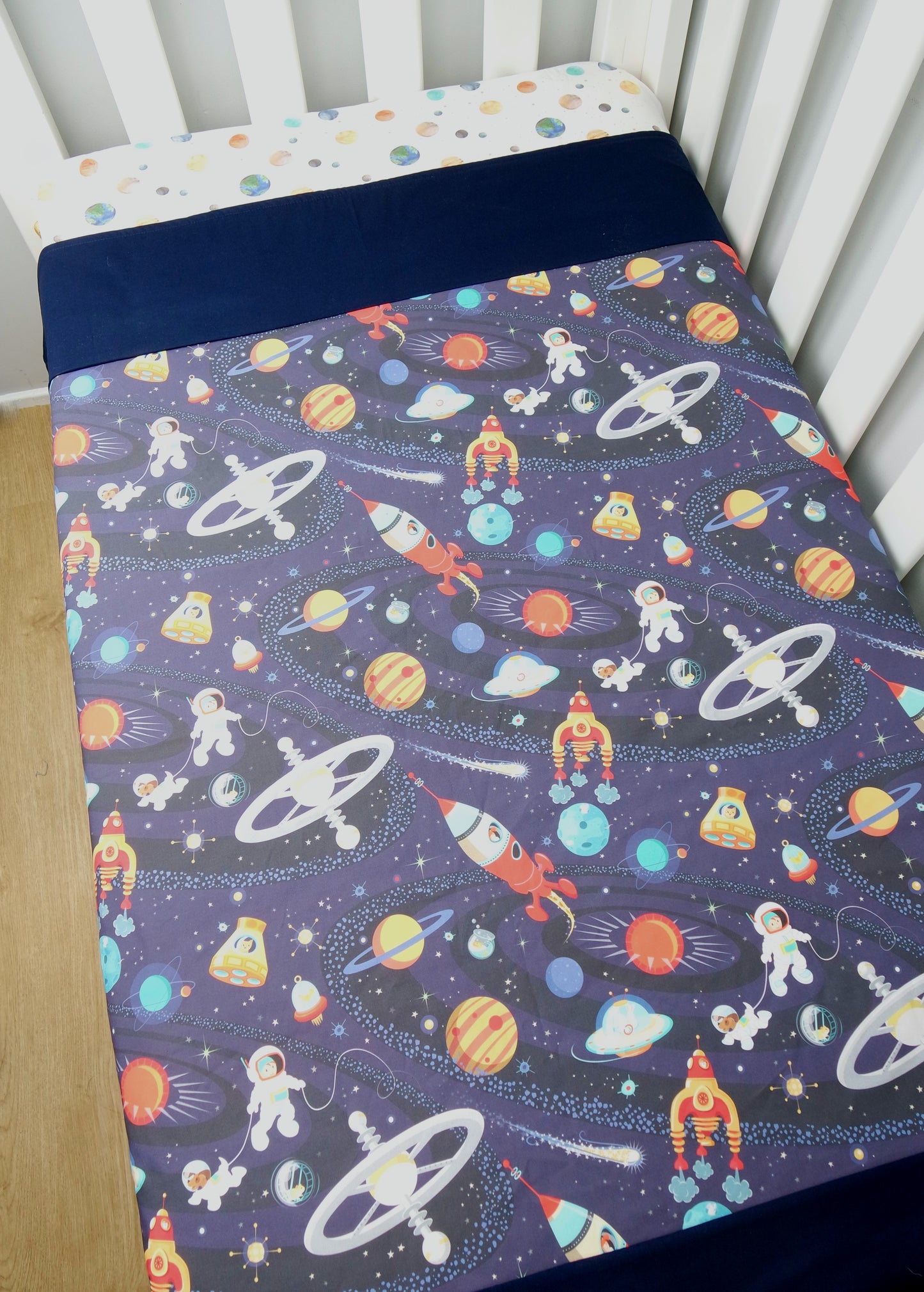 Planet Space Cot Quilt