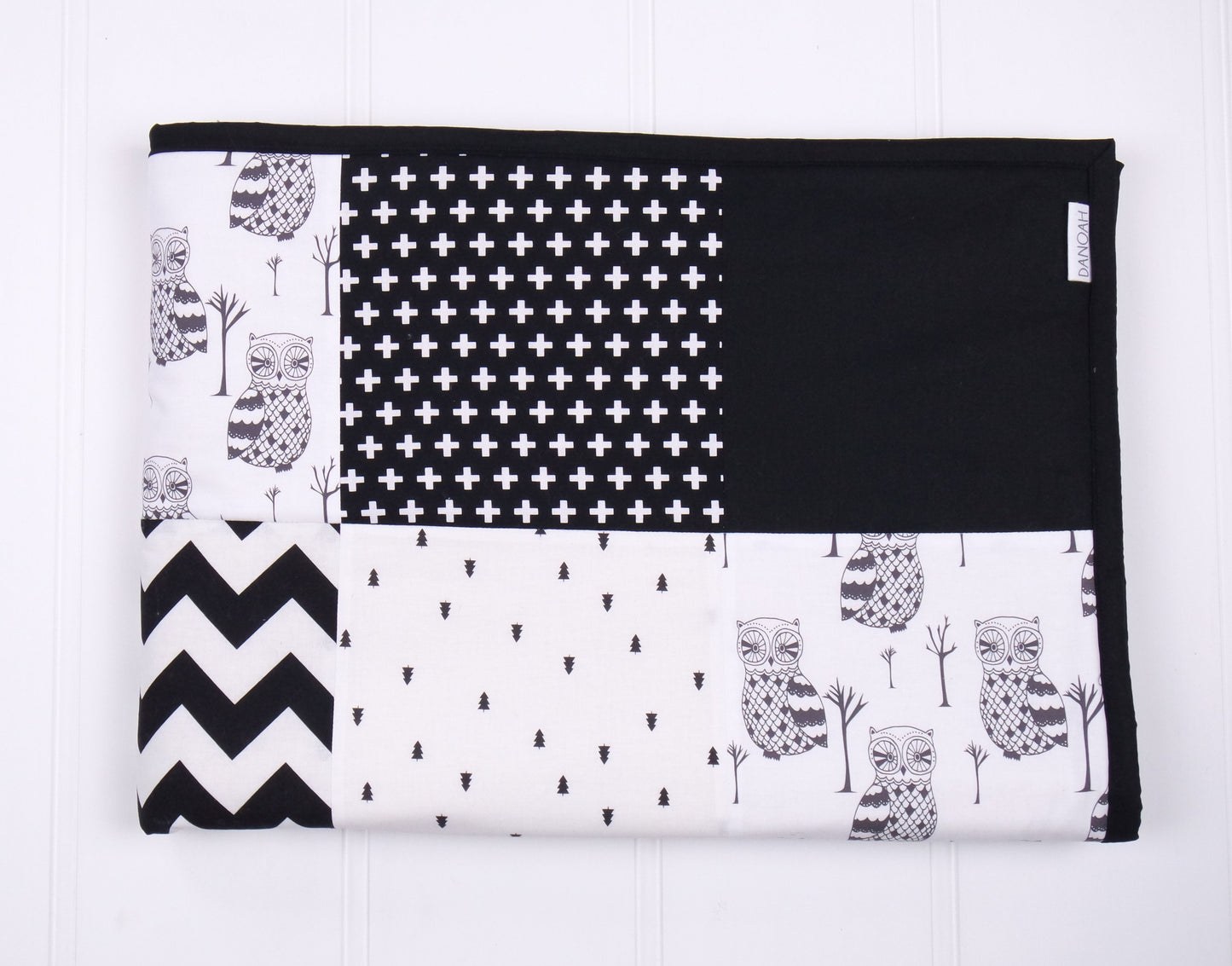 Black & White Owls Patchwork Quilt