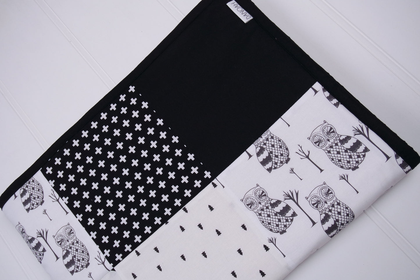 Black & White Owls Patchwork Quilt