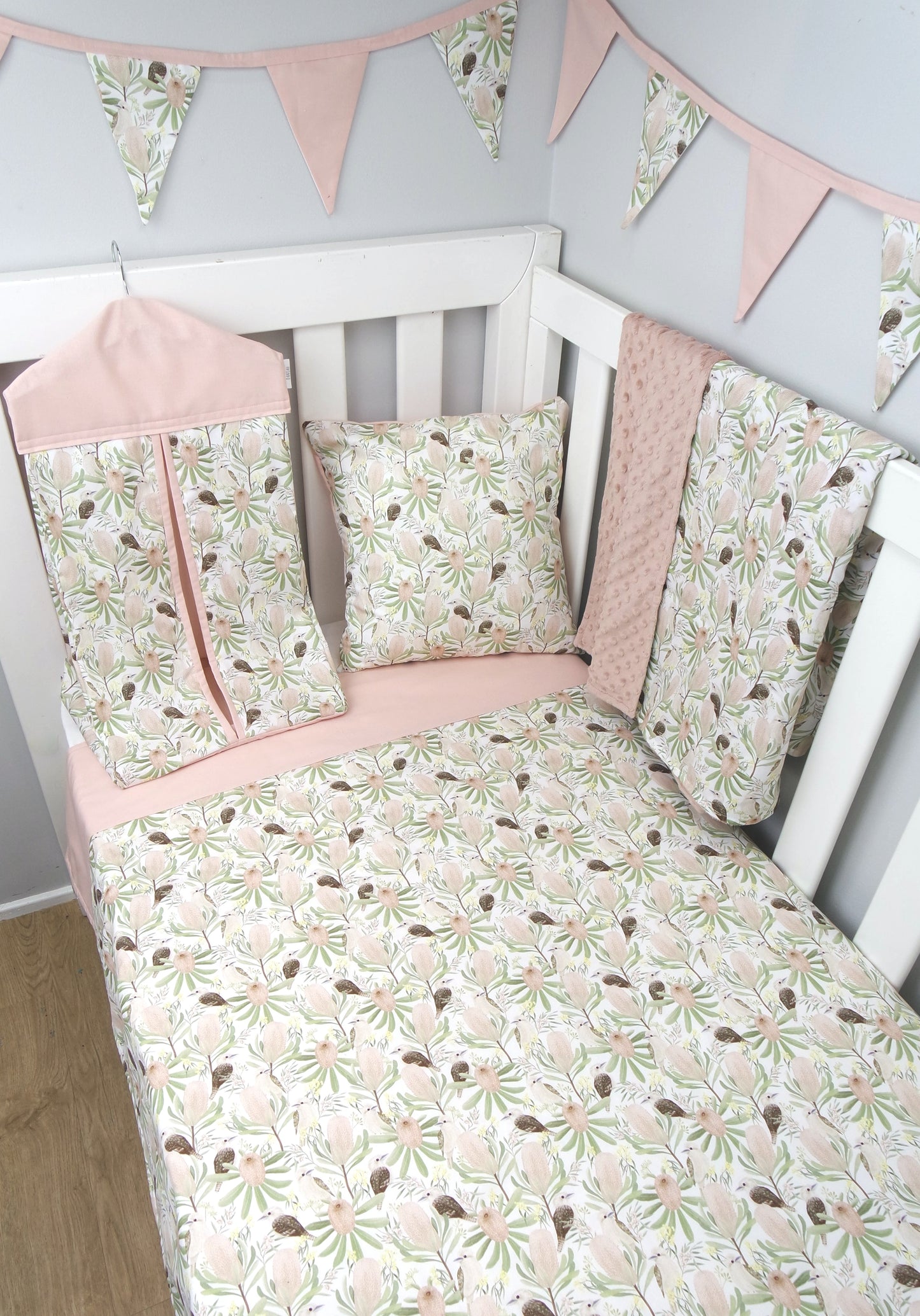 Neutral Pink Kookaburra Nappy Stacker