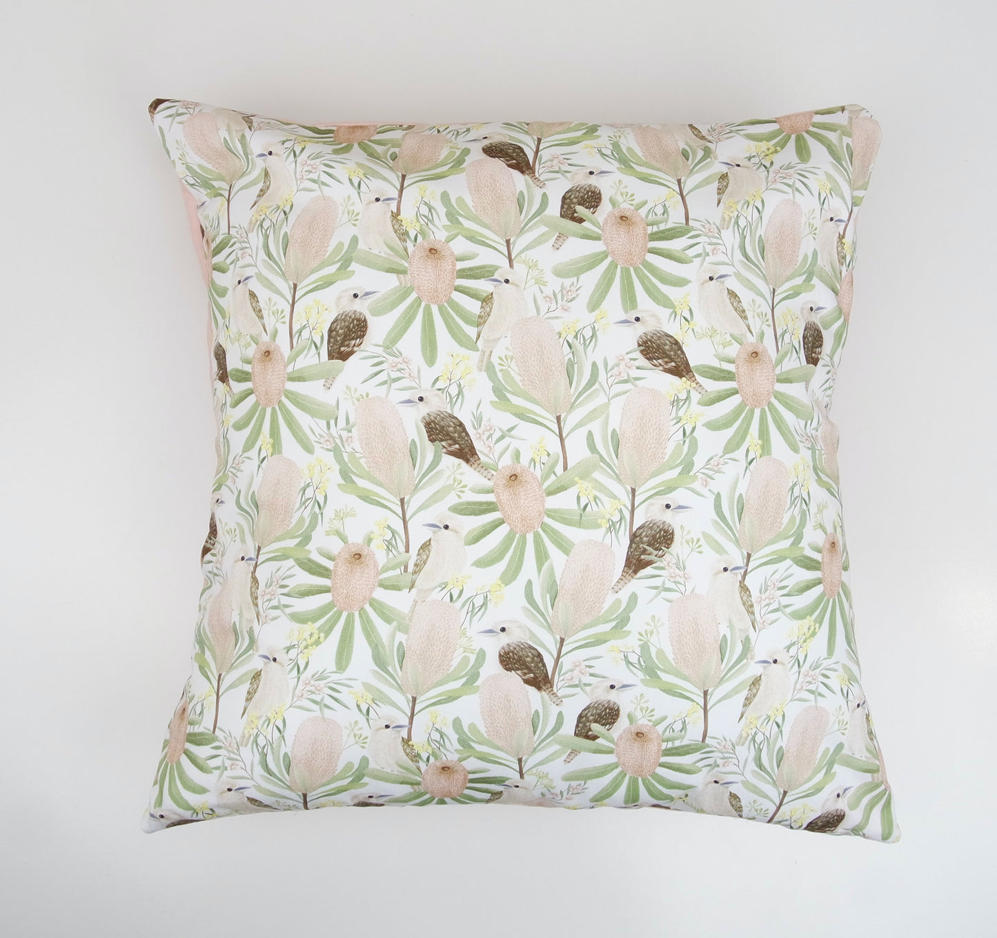 Neutral Pink Kookaburra Cushion Cover