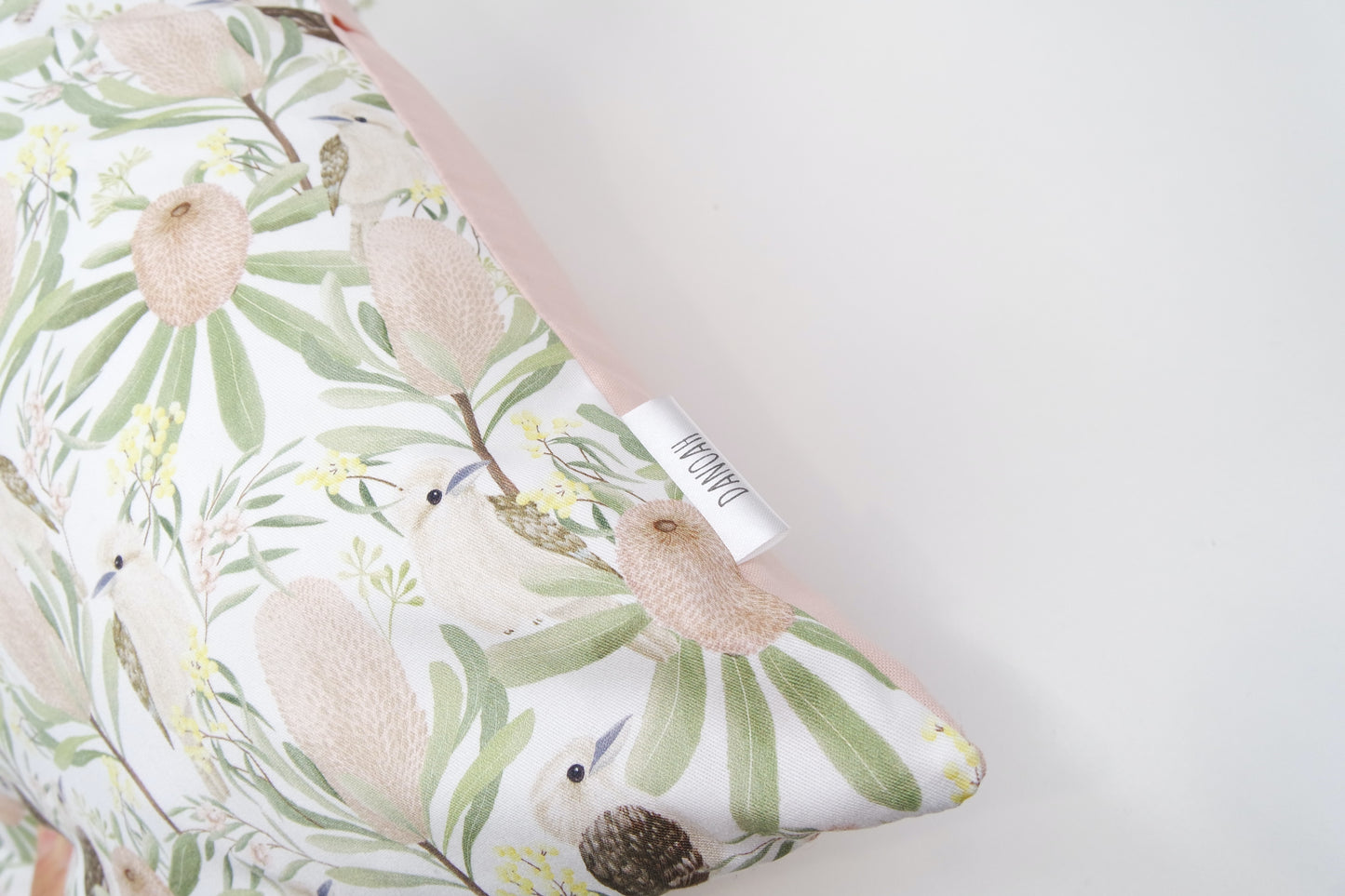 Neutral Pink Kookaburra Cushion Cover