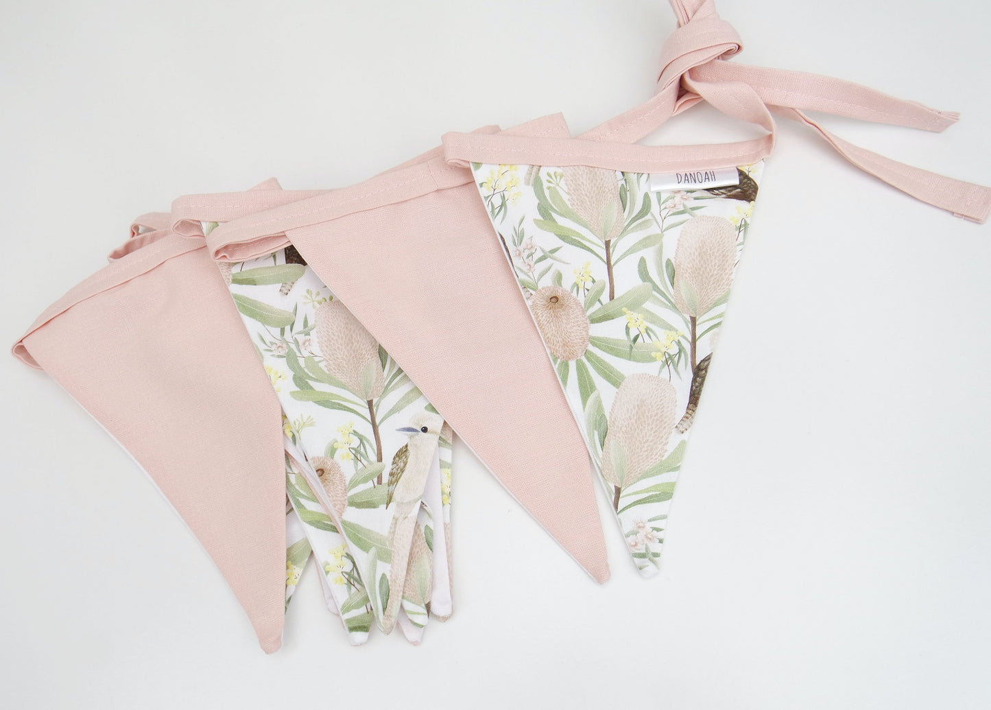 Neutral Pink Kookaburra Bunting Flags