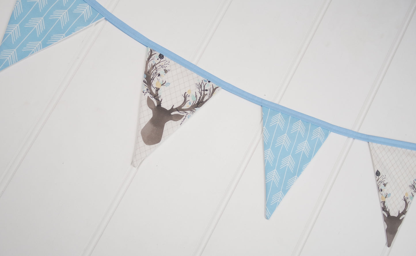 Blue Deer & Arrows Bunting Flags