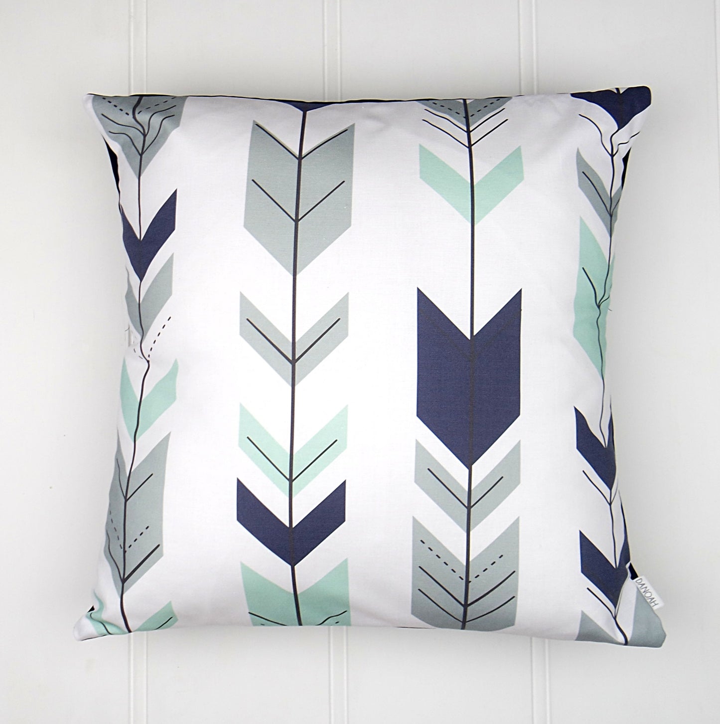 Navy & Mint Arrow Cushion Cover