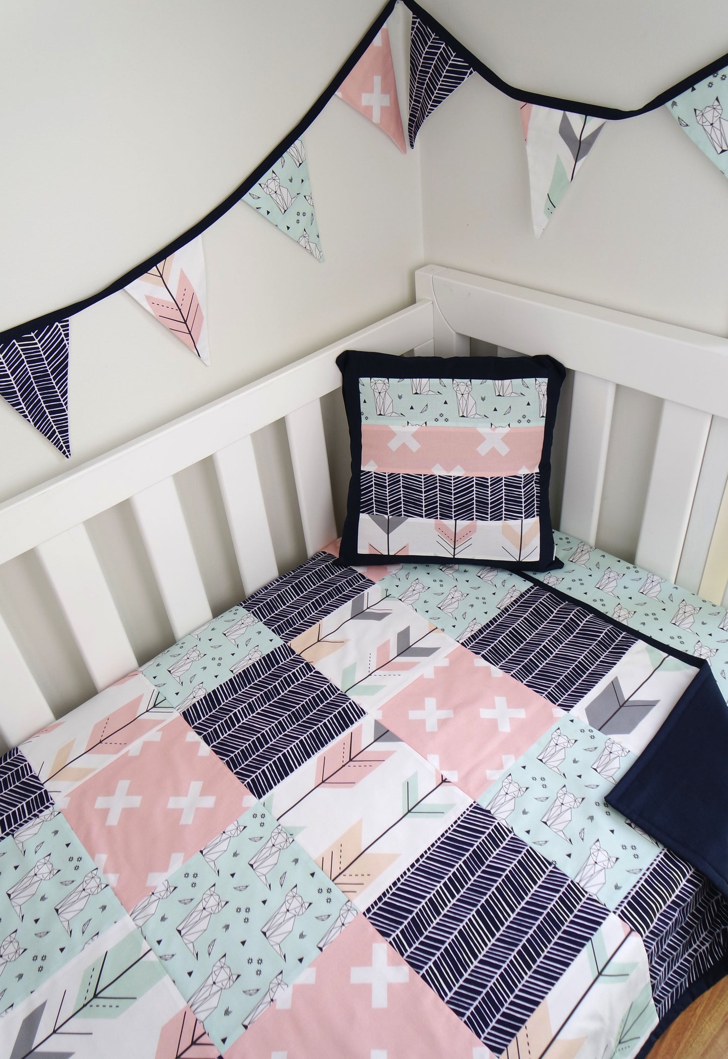 Mint Fox Patchwork Quilt