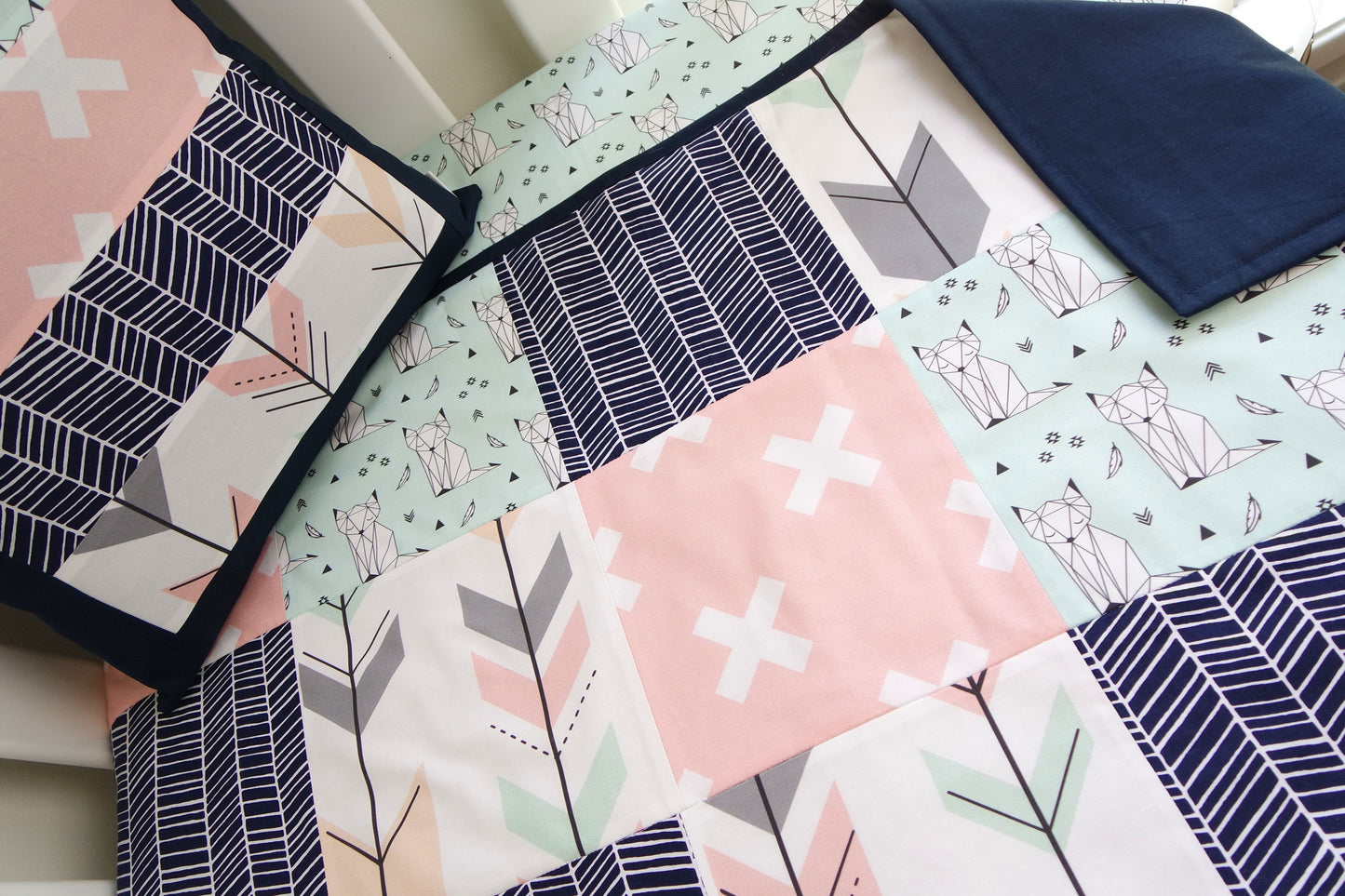 Mint Fox Patchwork Quilt