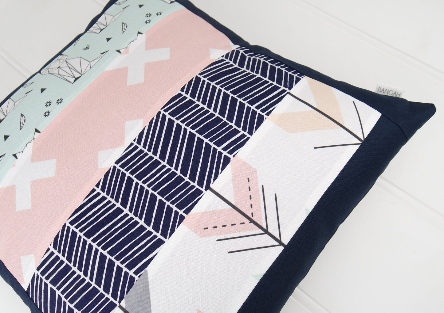 Mint Foxes Cushion Cover