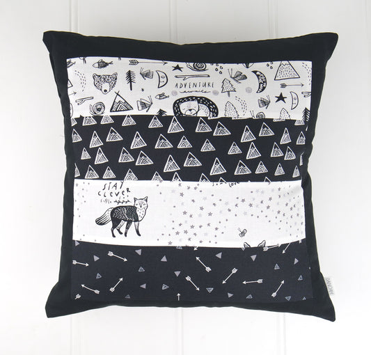 Adventure Awaits Patchwork Cushion Cover