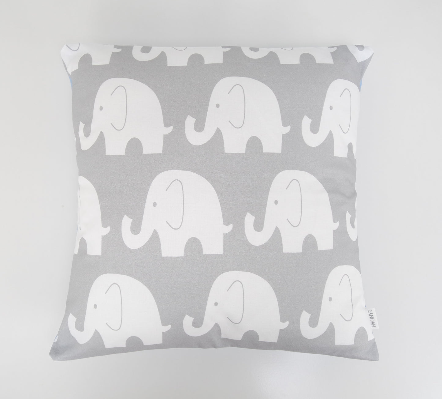 Blue & Grey Elephant Cushion Cover