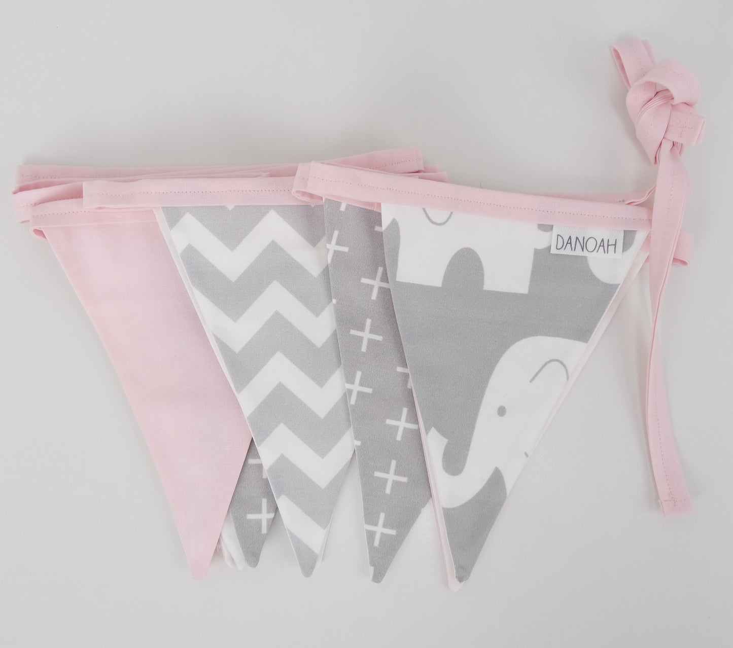 Pink & Grey Elephant Bunting Flags