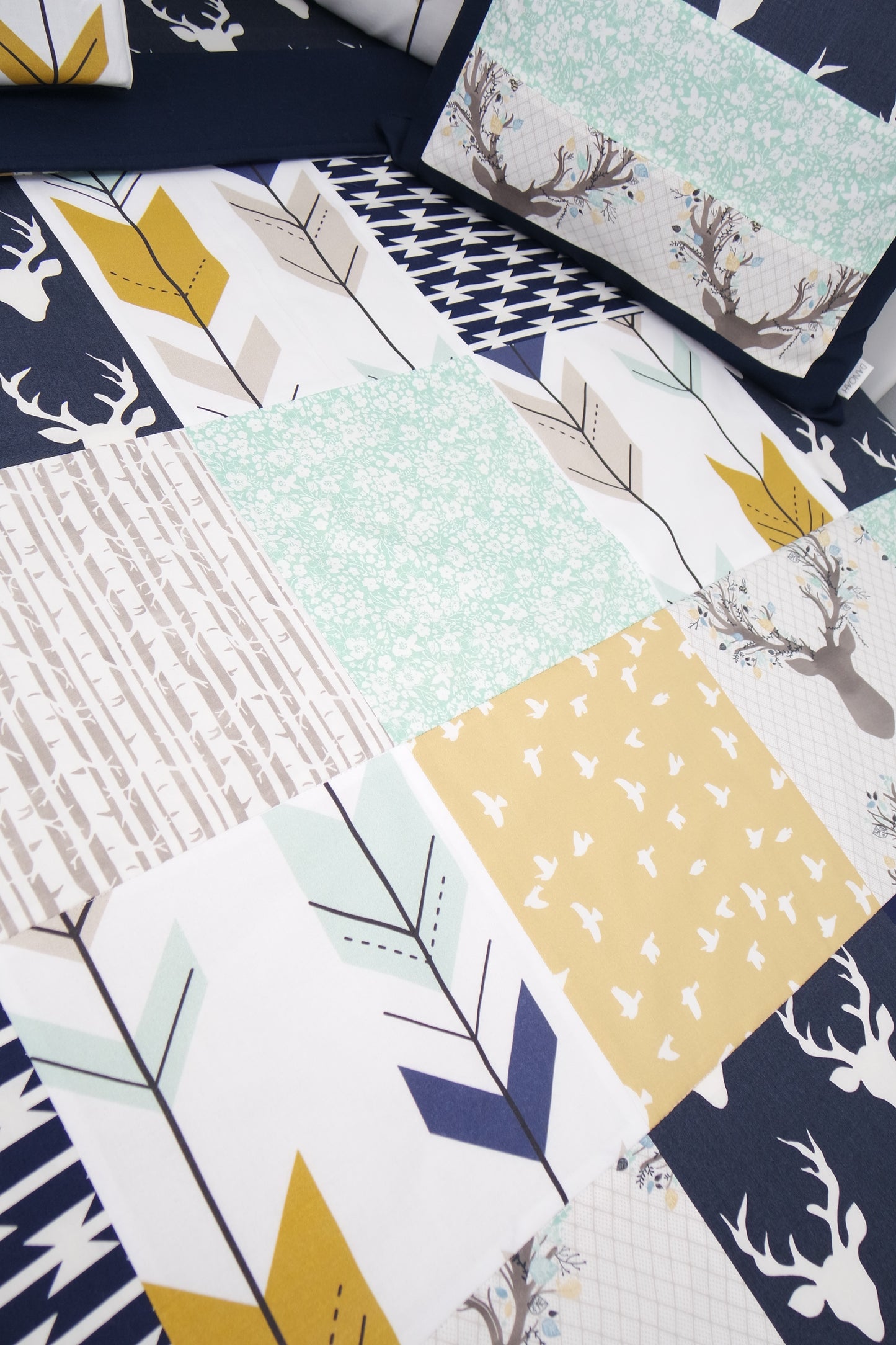 Navy Buck Patchwork Quilt