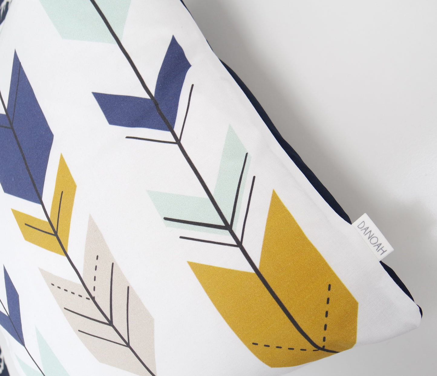 Navy, Mint & Mustard Arrow Cushion Cover