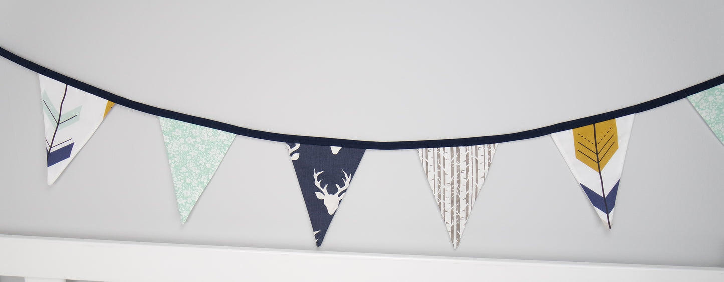 Navy Buck Bunting Flags