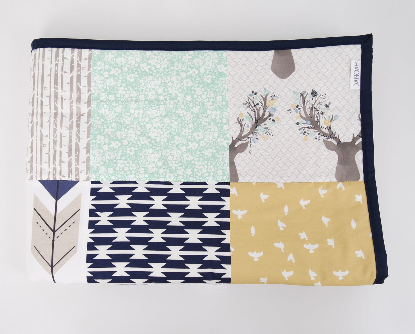 Navy Buck Patchwork Quilt