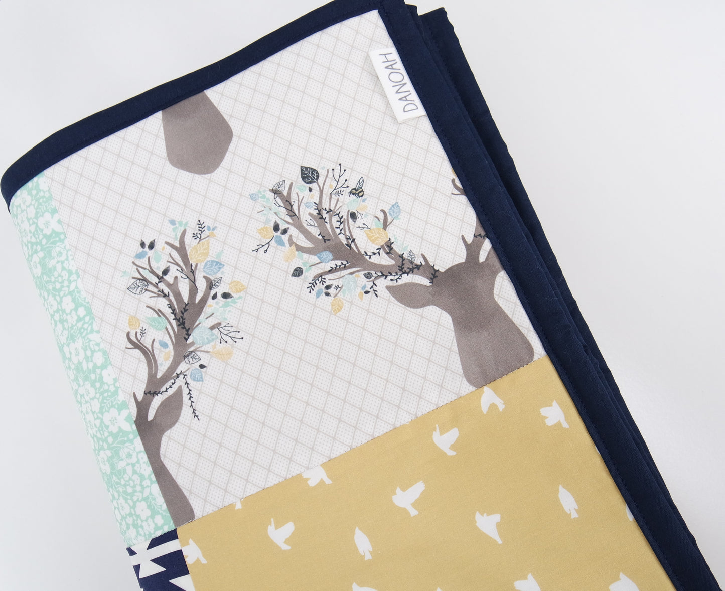Navy Buck Patchwork Quilt