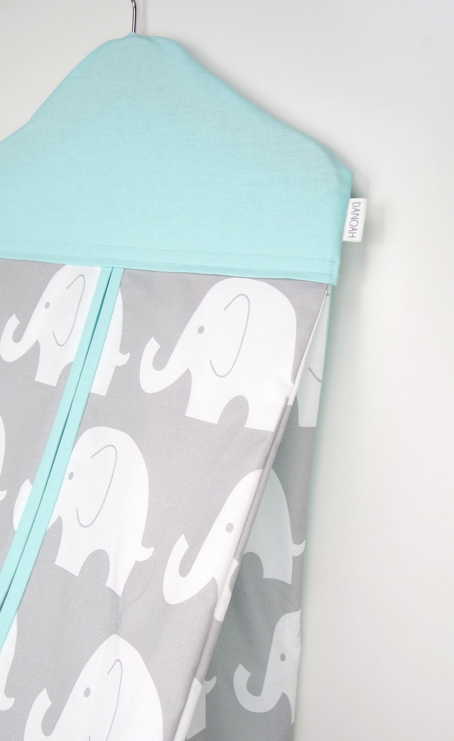 Nappy Stacker - Mint & Grey Elephant