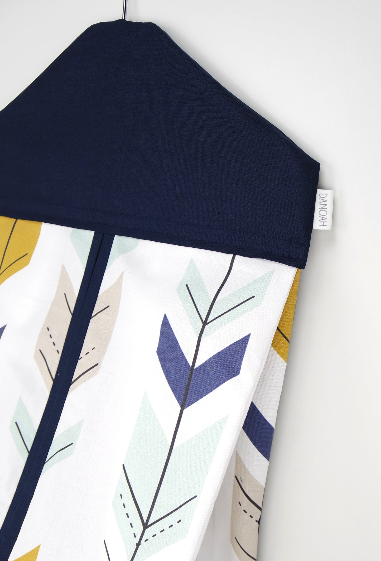 Nappy Stacker - Navy & Mustard Arrow