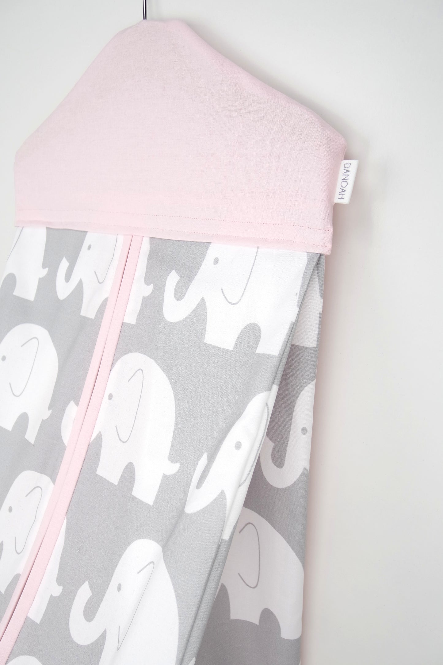Nappy Stacker - Pink & Grey Elephant