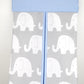 Nappy Stacker - Baby Blue & Grey Elephant
