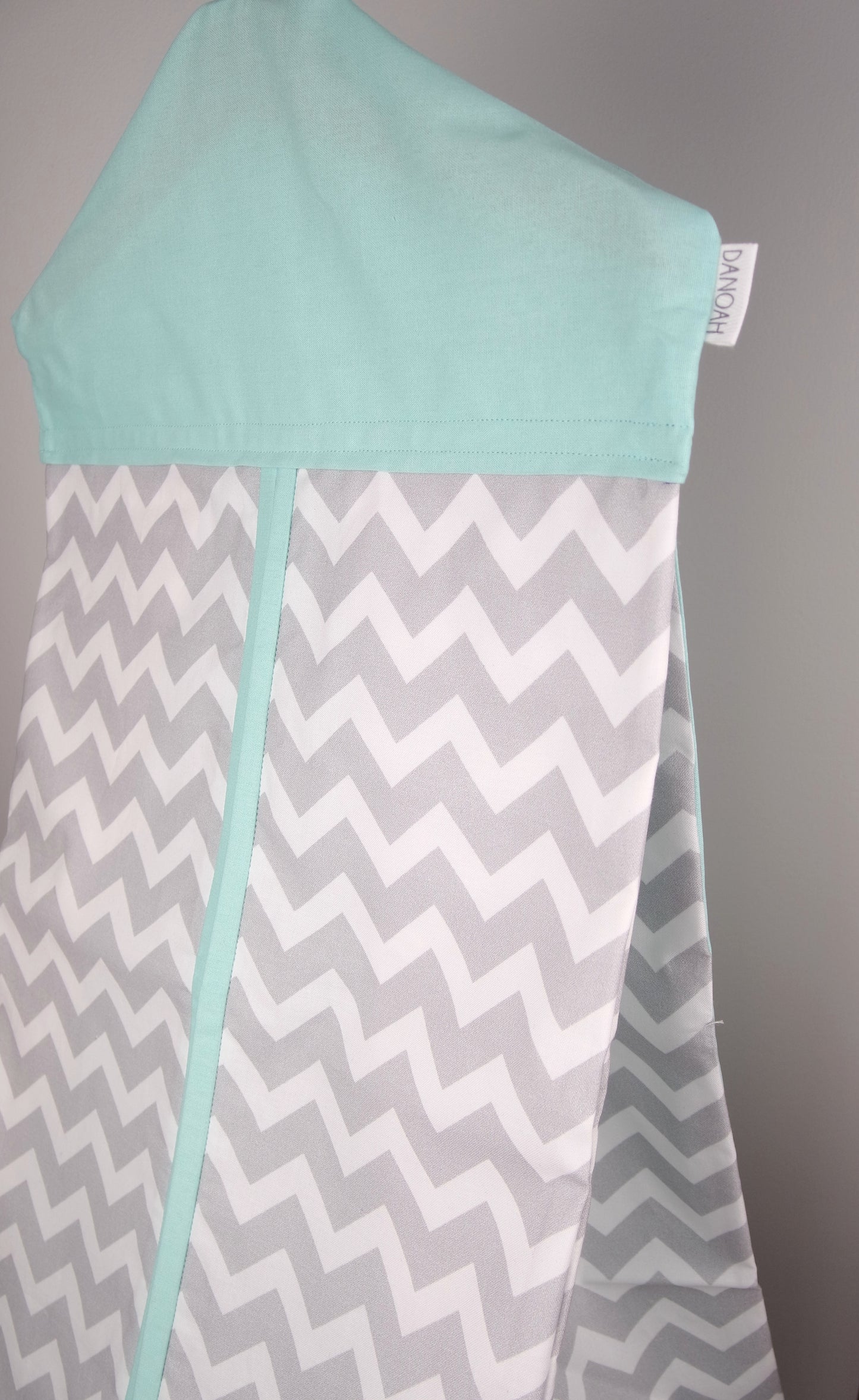Nappy Stacker - Mint & Grey Chevron