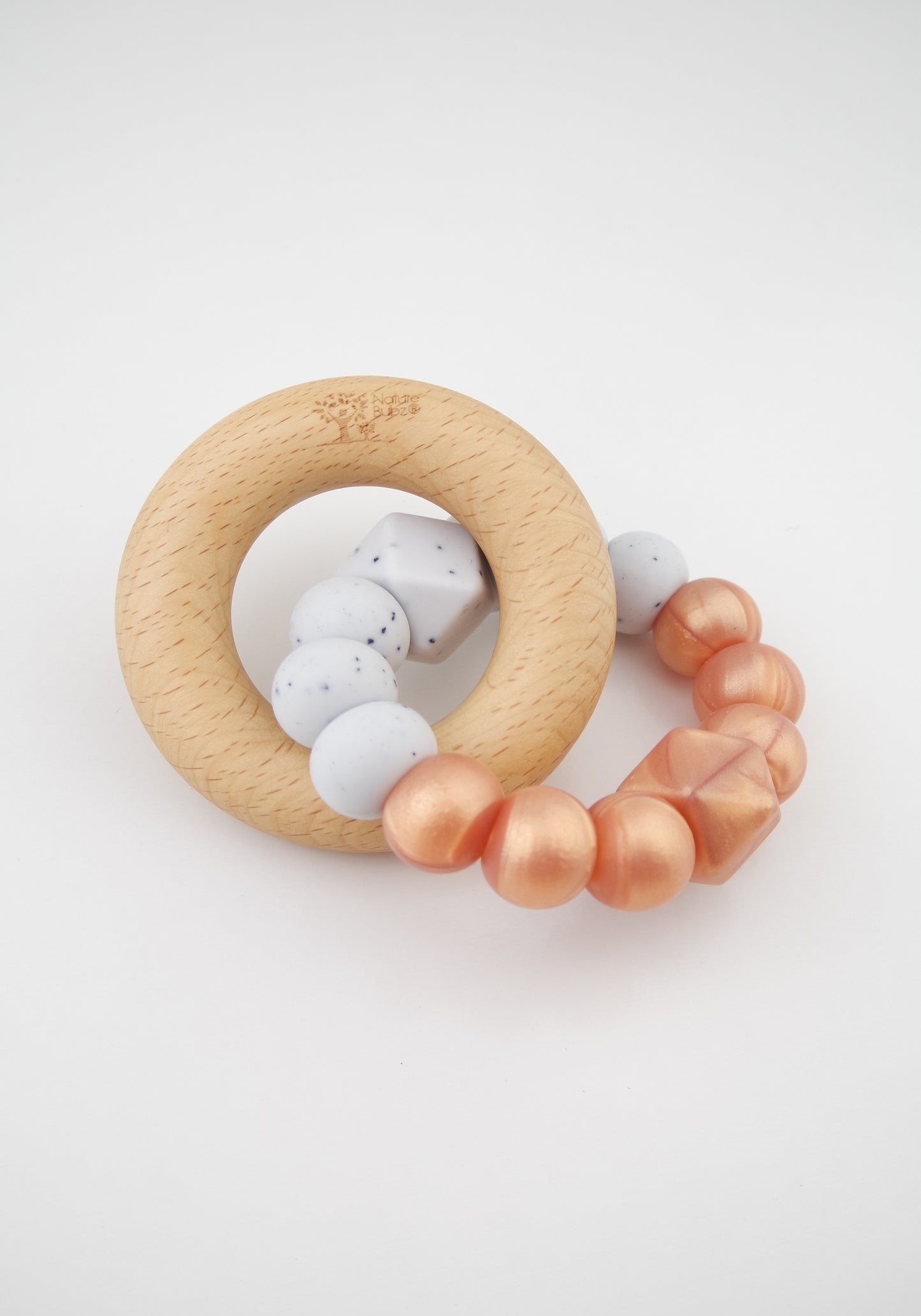 Rose Gold & Grey Granite Teether