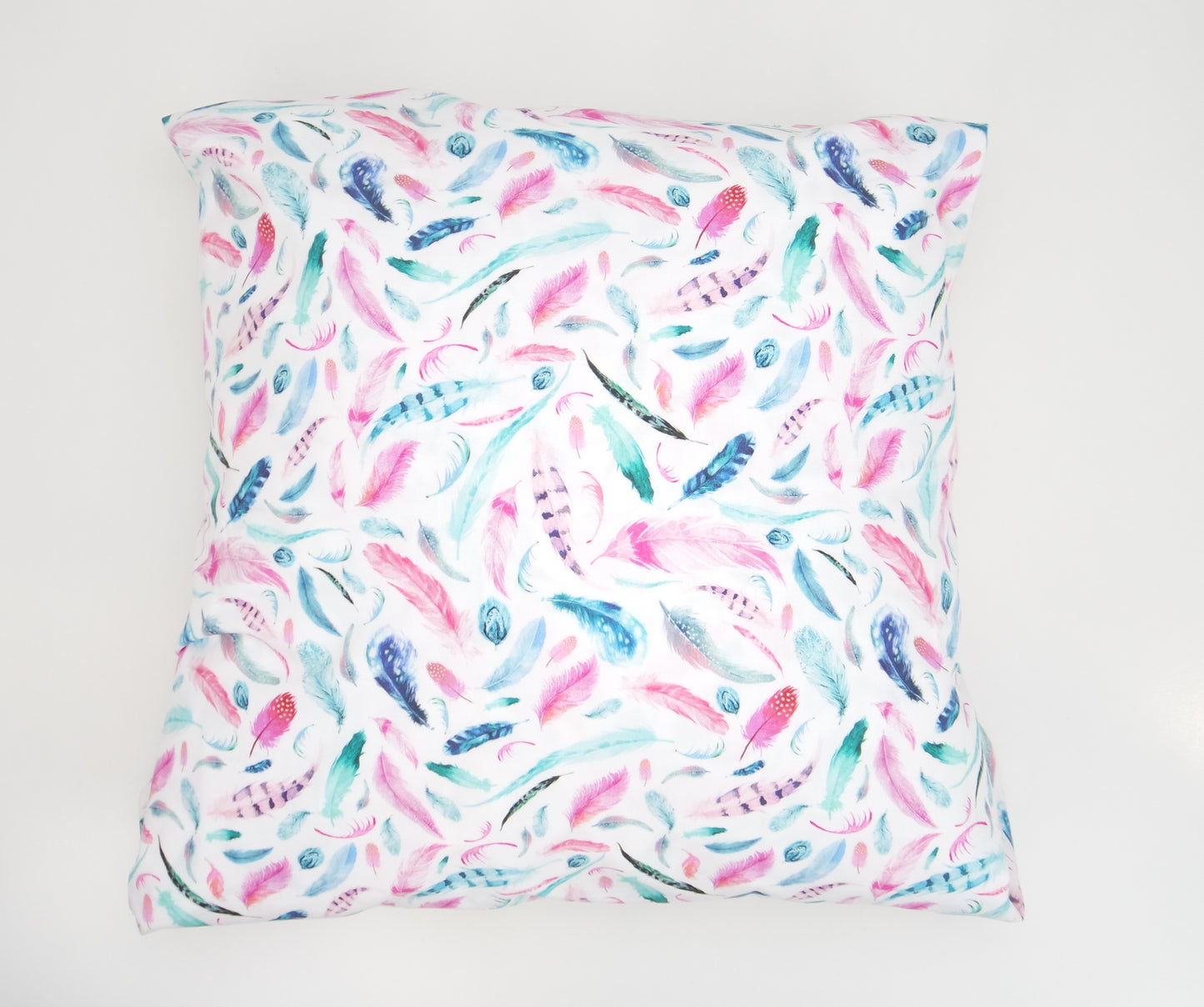 Pink Feather Cushion Cover