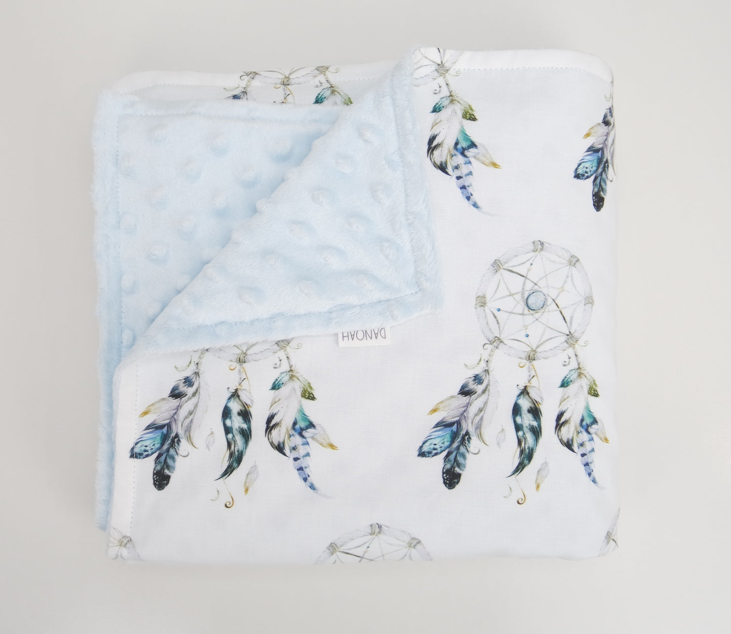 Blue Dreamcatcher Minky Baby Blanket