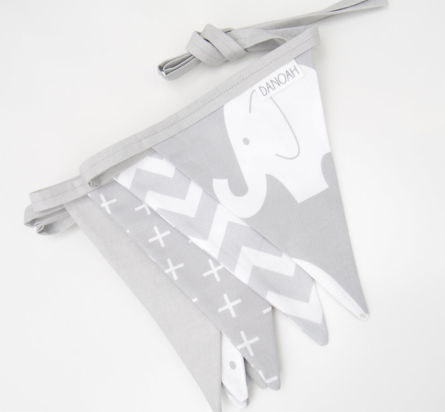 Grey & White Elephant Bunting Flags