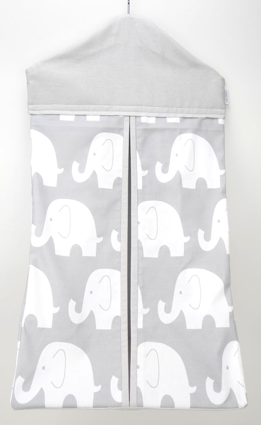 Nappy Stacker - Grey & White Elephant