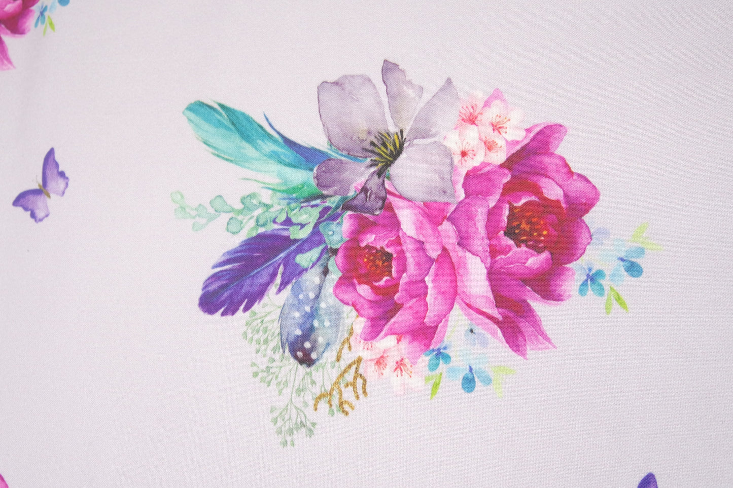 Purple Floral Cushion Cover
