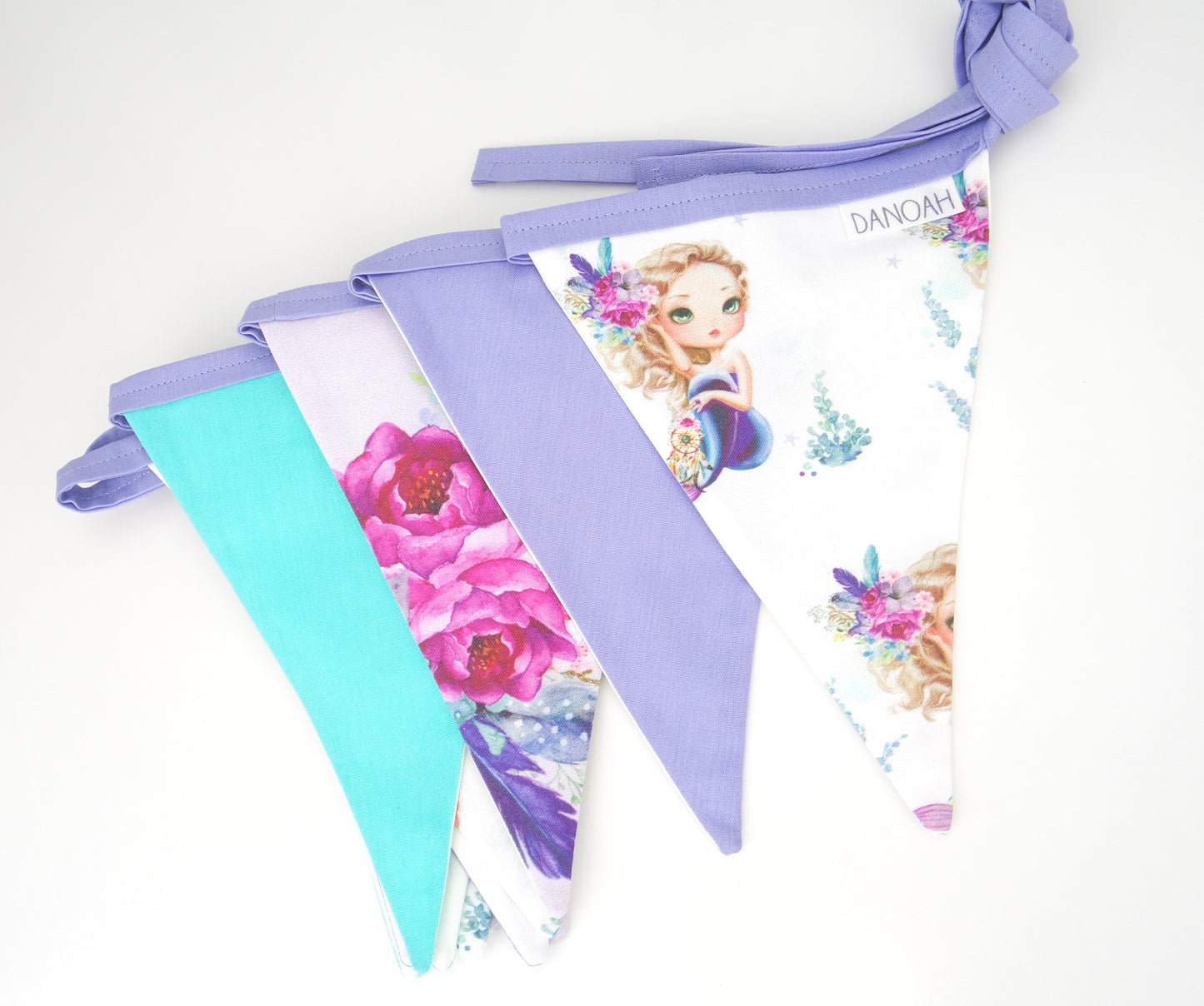 Purple Boho Mermaid Bunting Flags