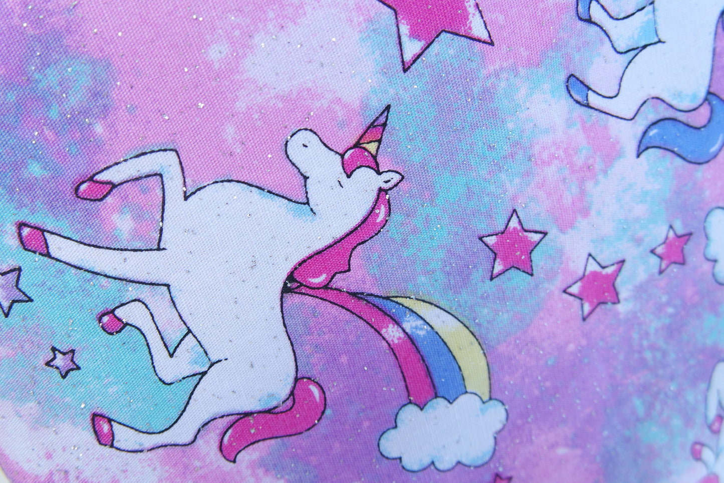 Minky Baby Blanket with Rainbow Unicorns
