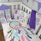 Purple Dreamcatcher Minky Baby Blanket