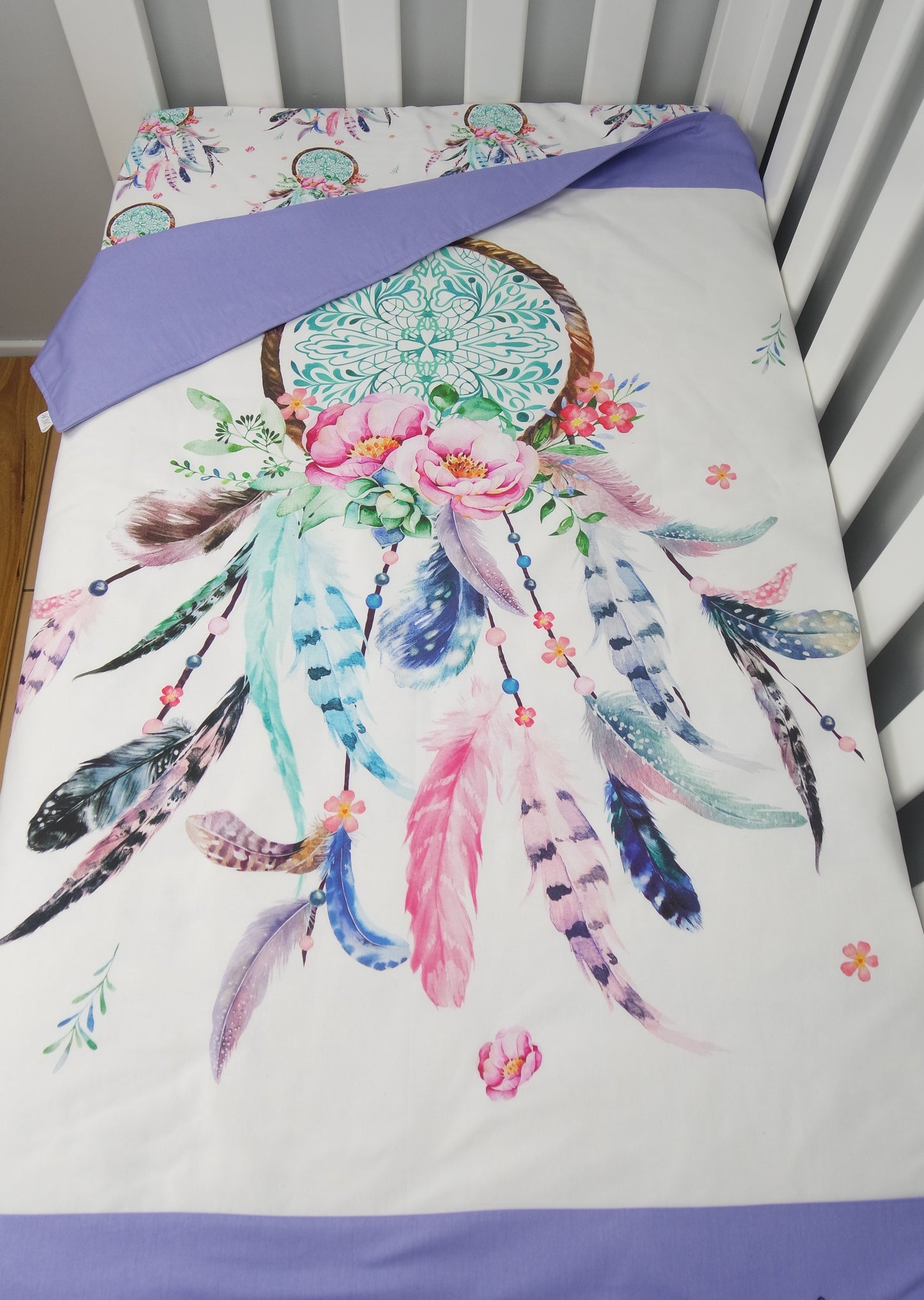 Purple Dreamcatcher Cot Quilt