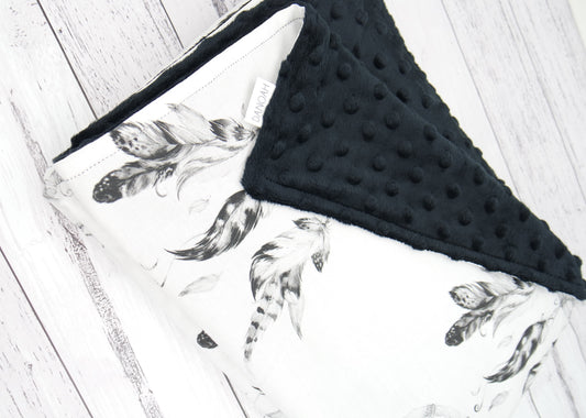 Black Dreamcatcher Minky Baby Blanket