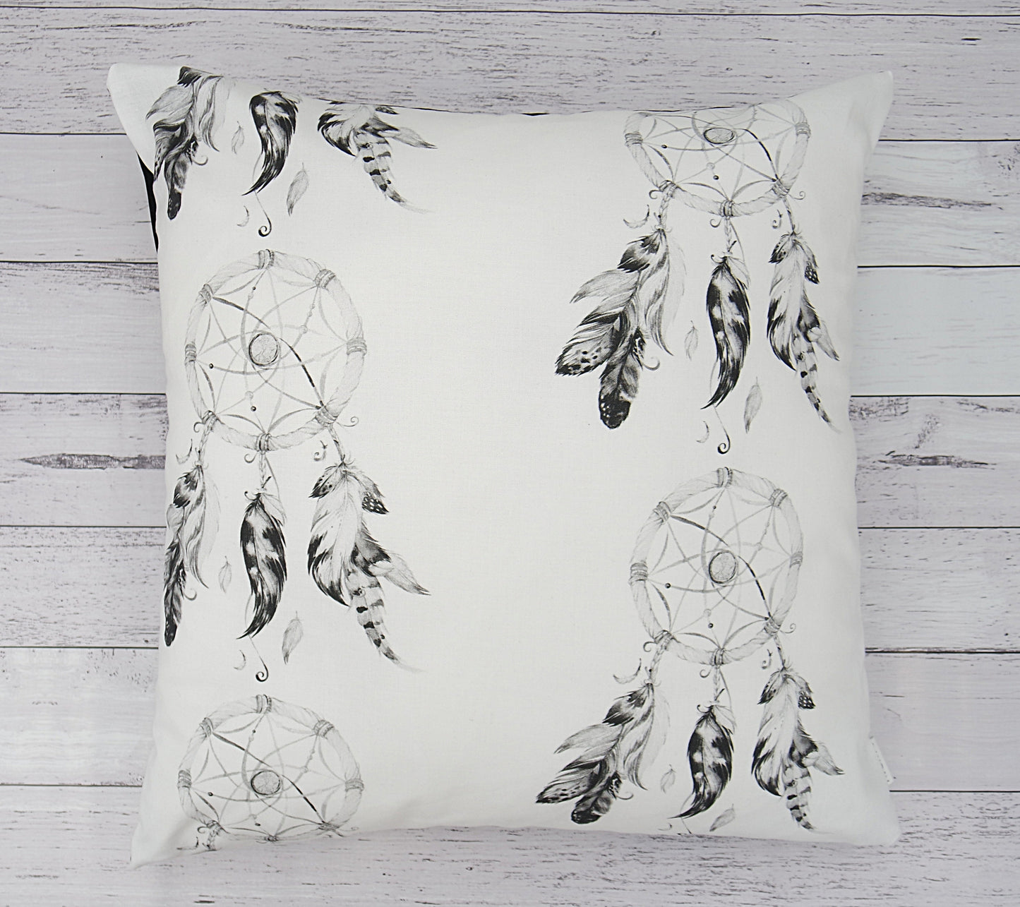 Black Dreamcatcher Cushion Cover