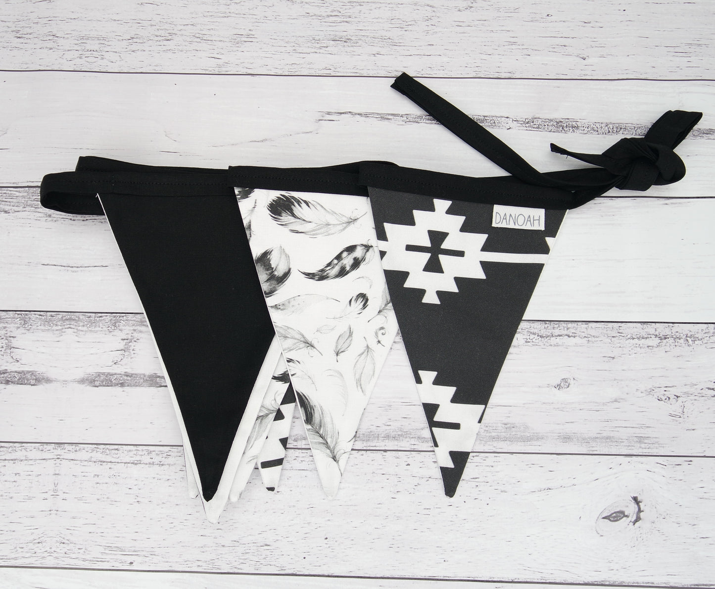 Black Boho Bunting Flags