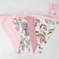 Pink Floral Elephant Bunting Flags