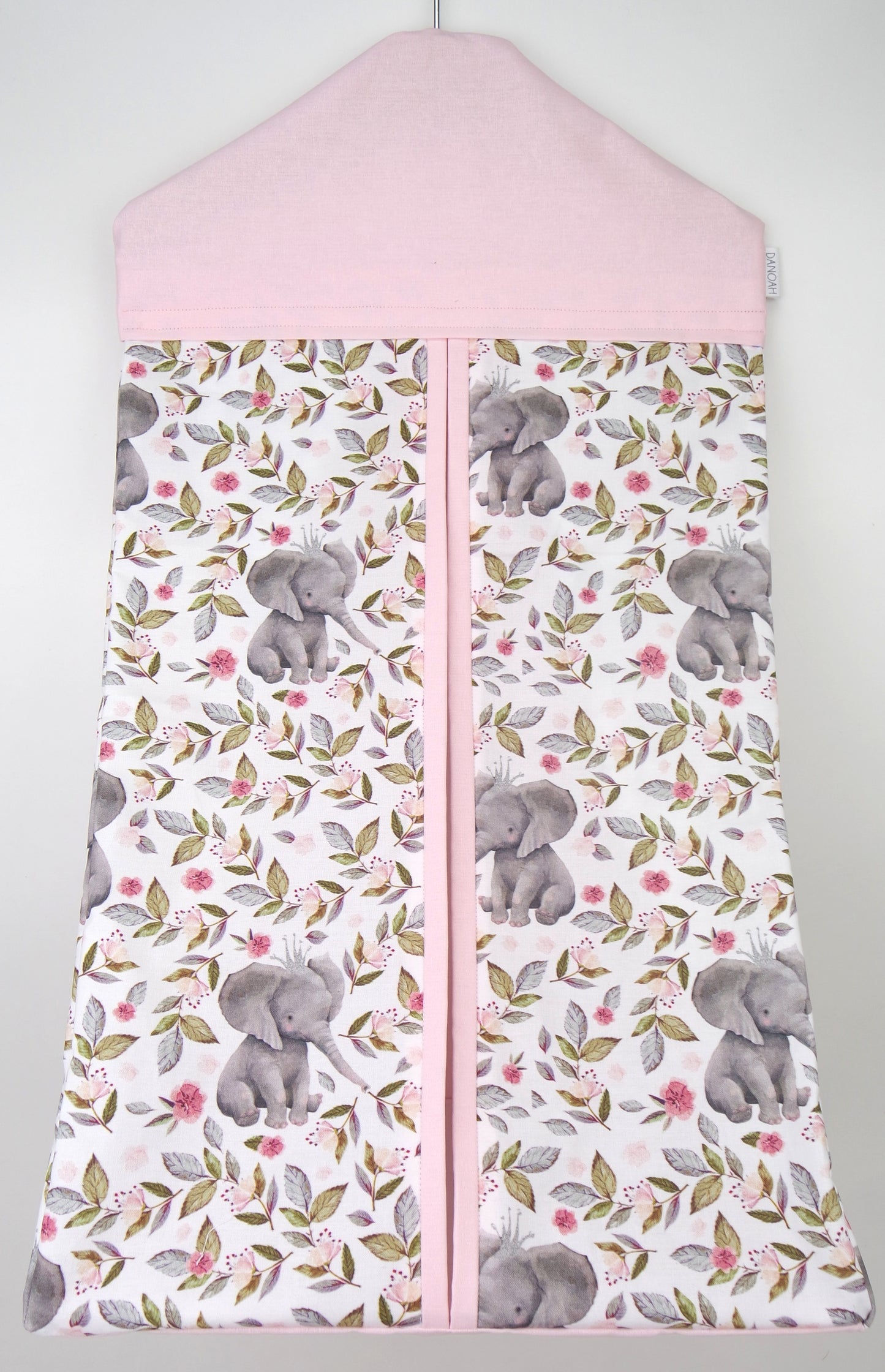 Pink Floral Elephant Nappy Stacker