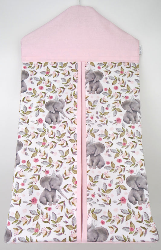 Pink Floral Elephant Nappy Stacker