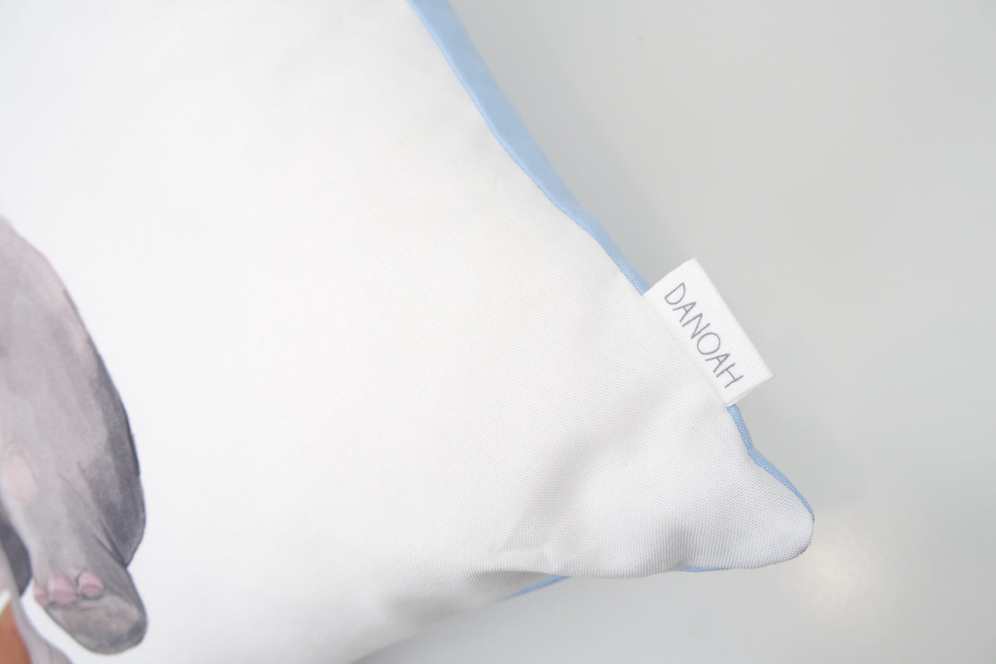 Blue Crown Elephant Cushion Cover