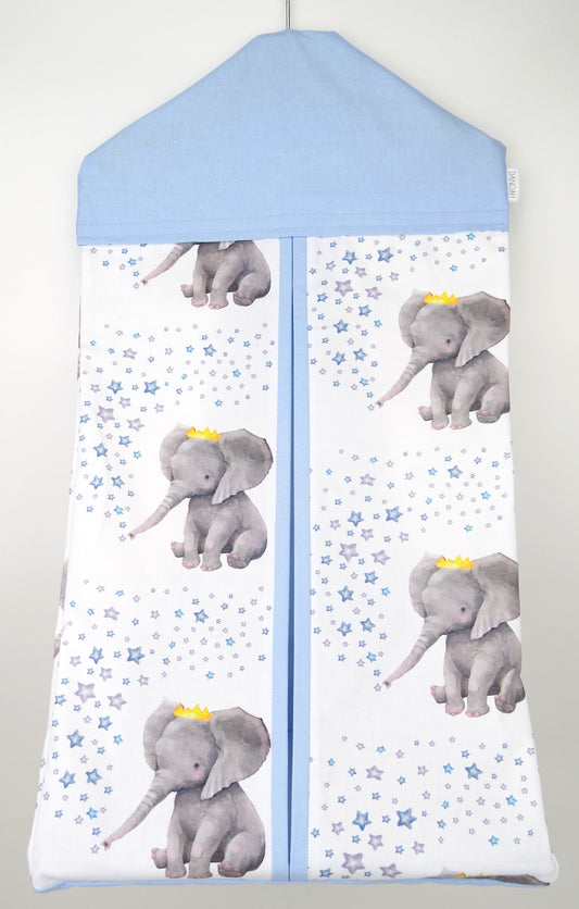 Blue Crown Elephant Nappy Stacker