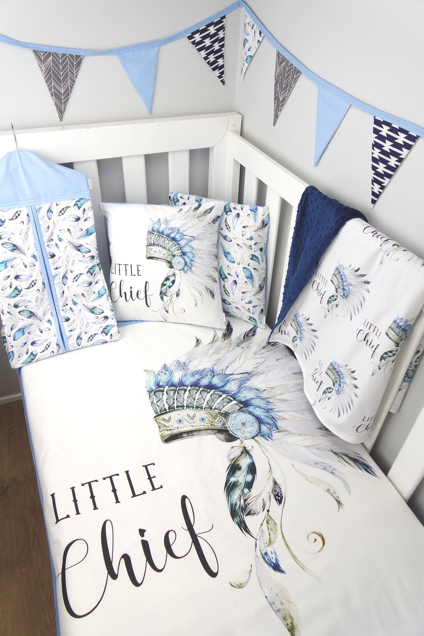 Blue Feather Nappy Stacker
