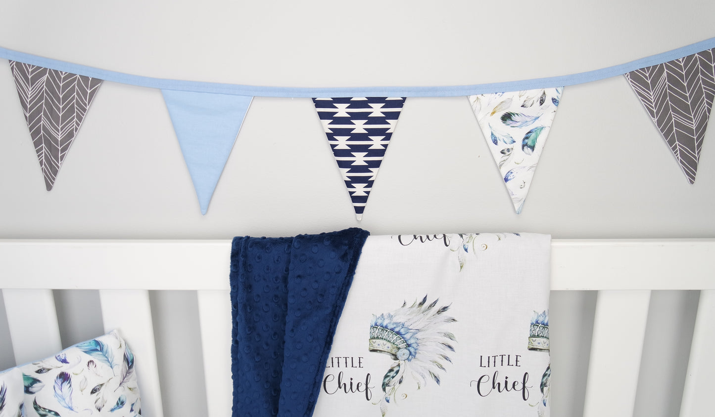 Blue Tribal Bunting Flags