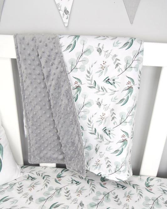 Eucalyptus Minky Baby Blanket (GREY)