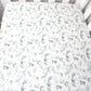 100% Cotton Cot/Bassinet Fitted Sheet or Change Table Cover - Eucalyptus