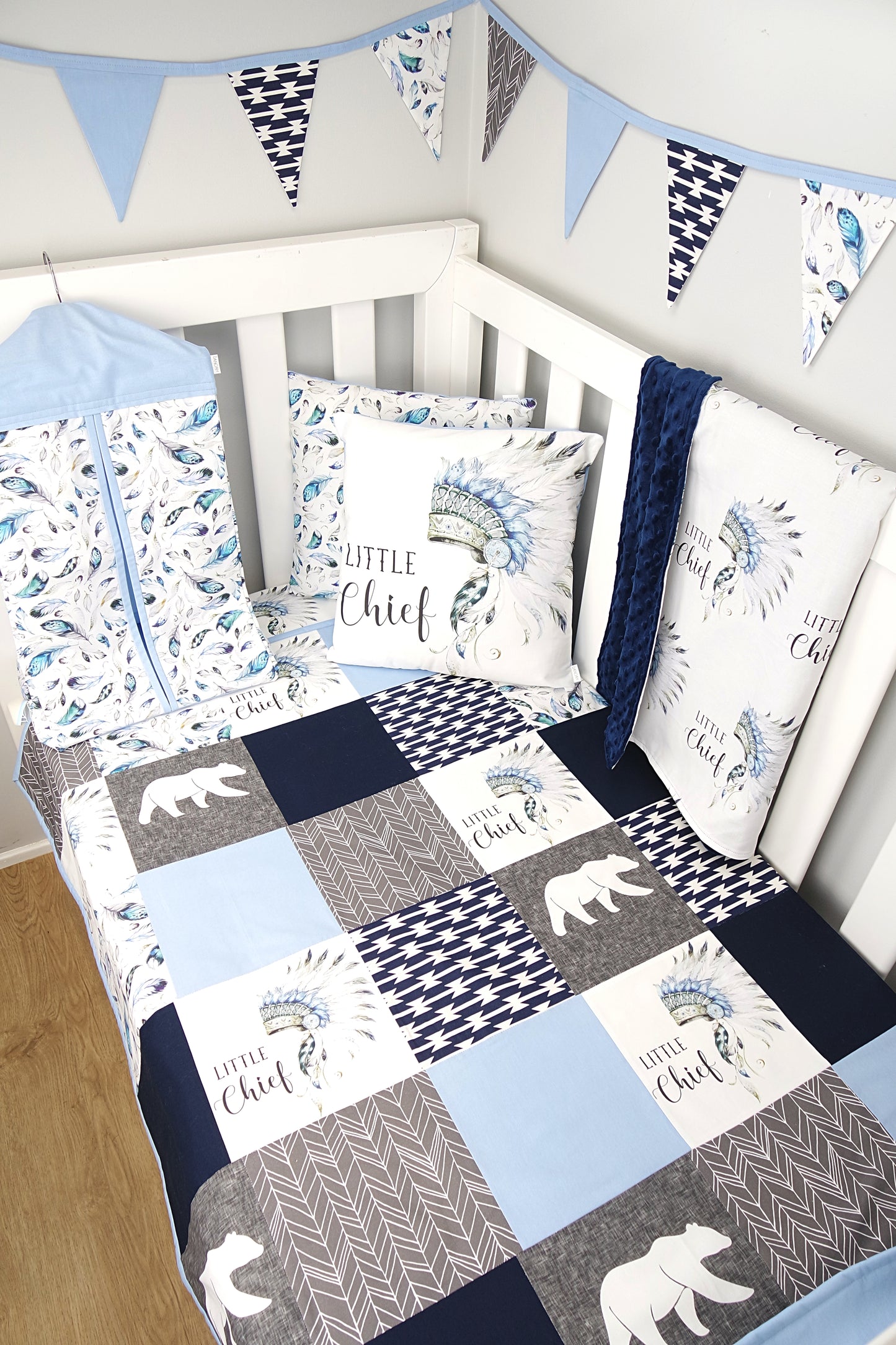 Blue Feather Nappy Stacker